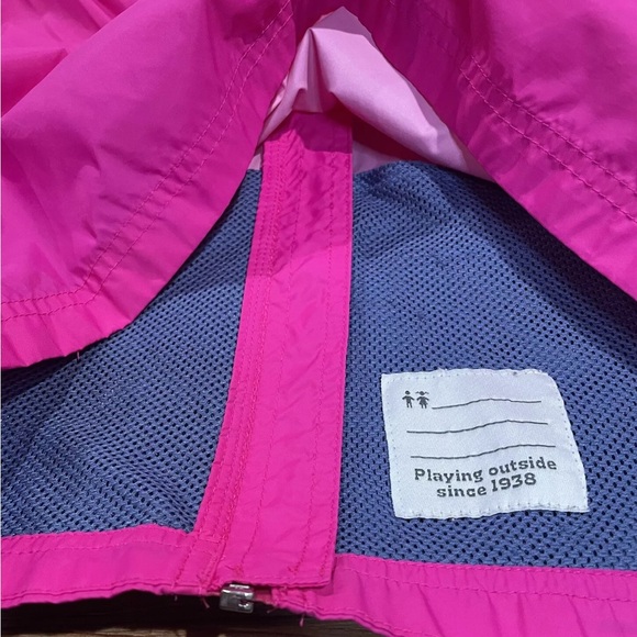 Columbia Youth Girl Jacket Windbreaker Pink Size XL Full Zip Hood Rain Coat - Picture 6 of 6